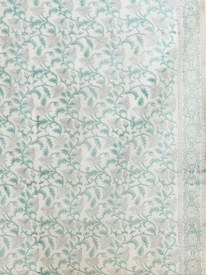 Indiehaat | Pure Kota Doria Blockprint Suit Blue