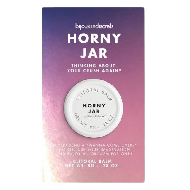 Balsam intim BIJOUX INDISCRETS Horny Jar, pentru stimularea clitorisului, cu efect de încălzire, 8 gr