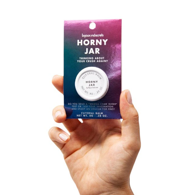 Balsam intim BIJOUX INDISCRETS Horny Jar, pentru stimularea clitorisului, cu efect de încălzire, 8 gr