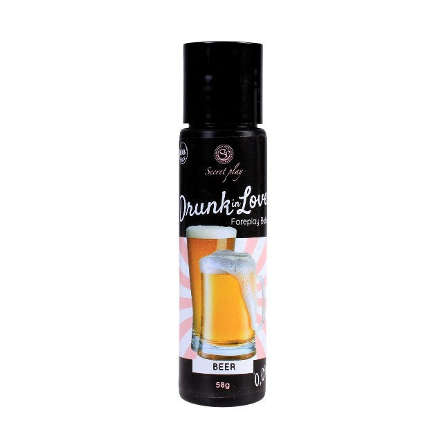Balsam intim comestibil SECRET PLAY Drunk in Love - Beer, pentru corp și zone erogene, cu aromă de bere, 58 gr