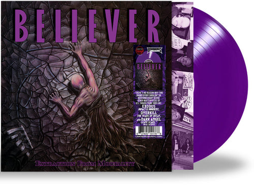 BELIEVER - EXTRACTION FROM MORTALITY (*NEW-ROYAL PURPLE VINYL, 2024, Bombworks) Only 300 - Remastered/1989 Thrash Metal