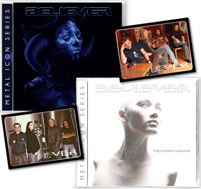 BELIEVER 2-CD BUNDLE - GABRIEL + TRANSHUMAN + LTD Collector Cards (*NEW-2021, Bombworks Records)