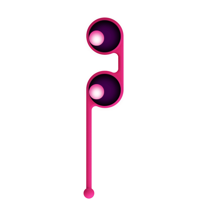 Bile kegel PRETTY LOVE Kegel Tighten Up III, acoperite cu silicon, pentru tonifierea mușchilor pelvieni, roz