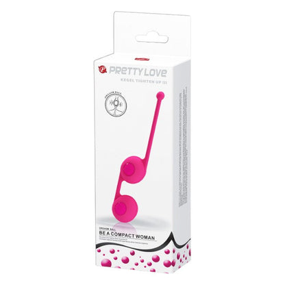 Bile kegel PRETTY LOVE Kegel Tighten Up III, acoperite cu silicon, pentru tonifierea mușchilor pelvieni, roz