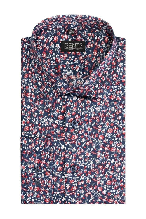 Bloemprint blauw