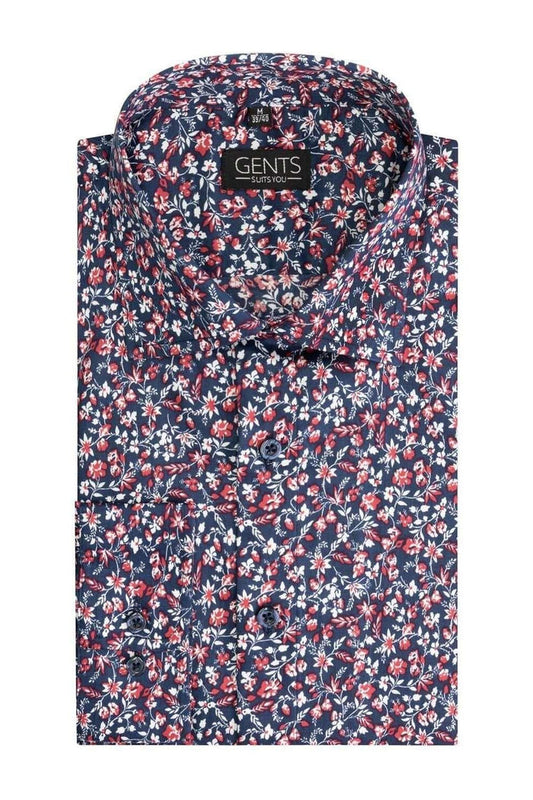 Bloemprint blauw