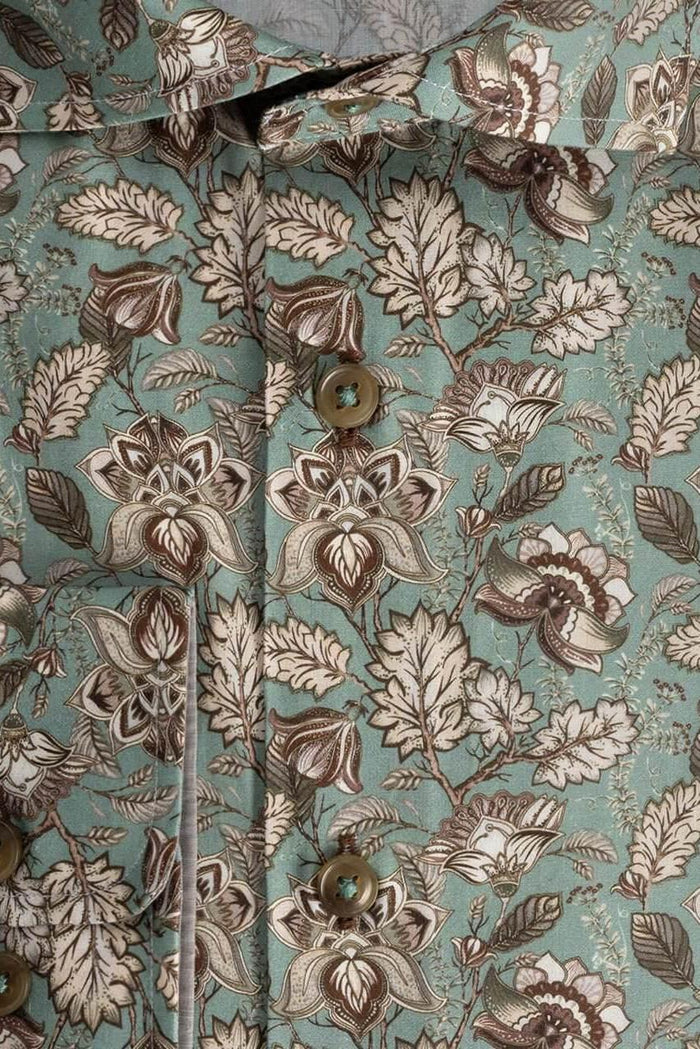Bloemprint groenbruin
