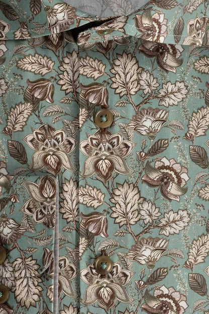 Bloemprint groenbruin