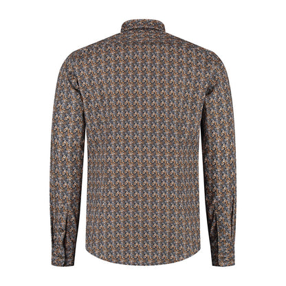 Bloemprint navy-bruin ML7