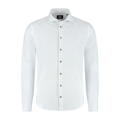 Blumfontain bloemprint beige-blauw