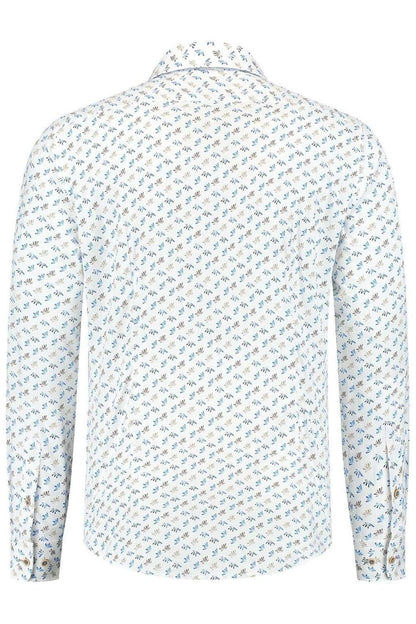 Blumfontain bloemprint blauw-bruin ML7