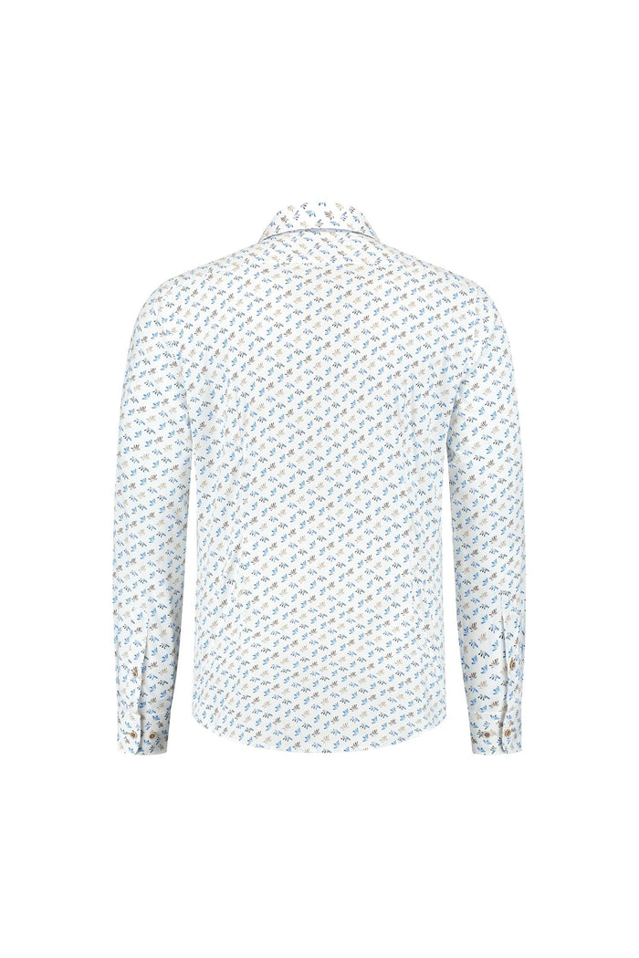 Blumfontain bloemprint blauw-bruin ML7