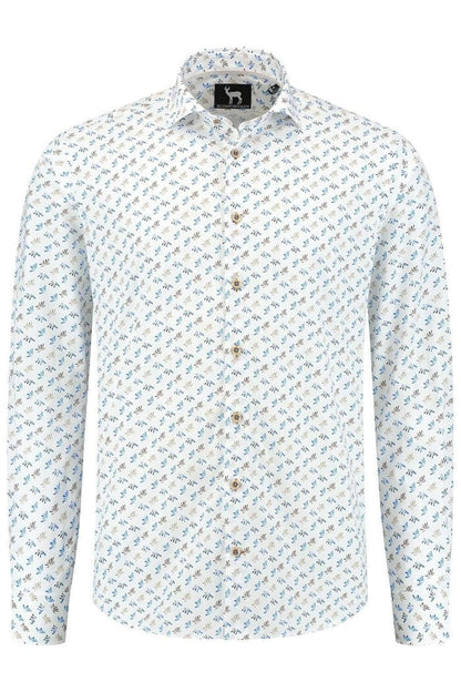 Blumfontain bloemprint blauw-bruin