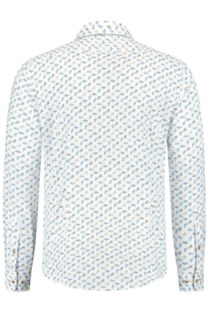 Blumfontain bloemprint blauw-bruin