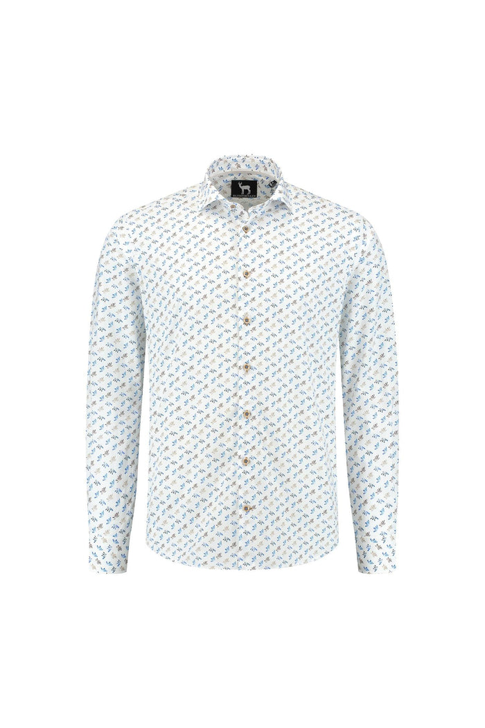Blumfontain bloemprint blauw-bruin