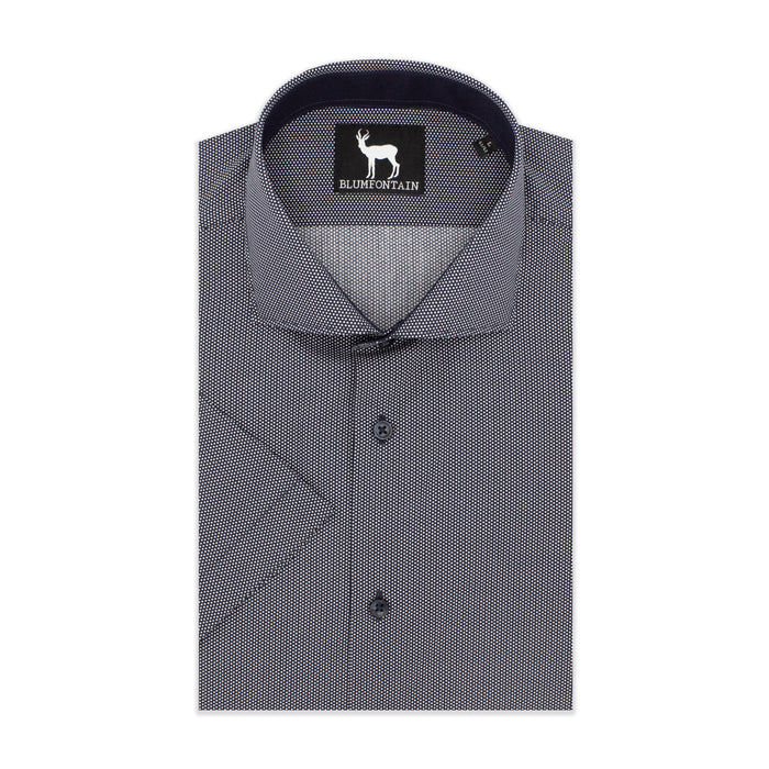 Blumfontain korte mouw blauw