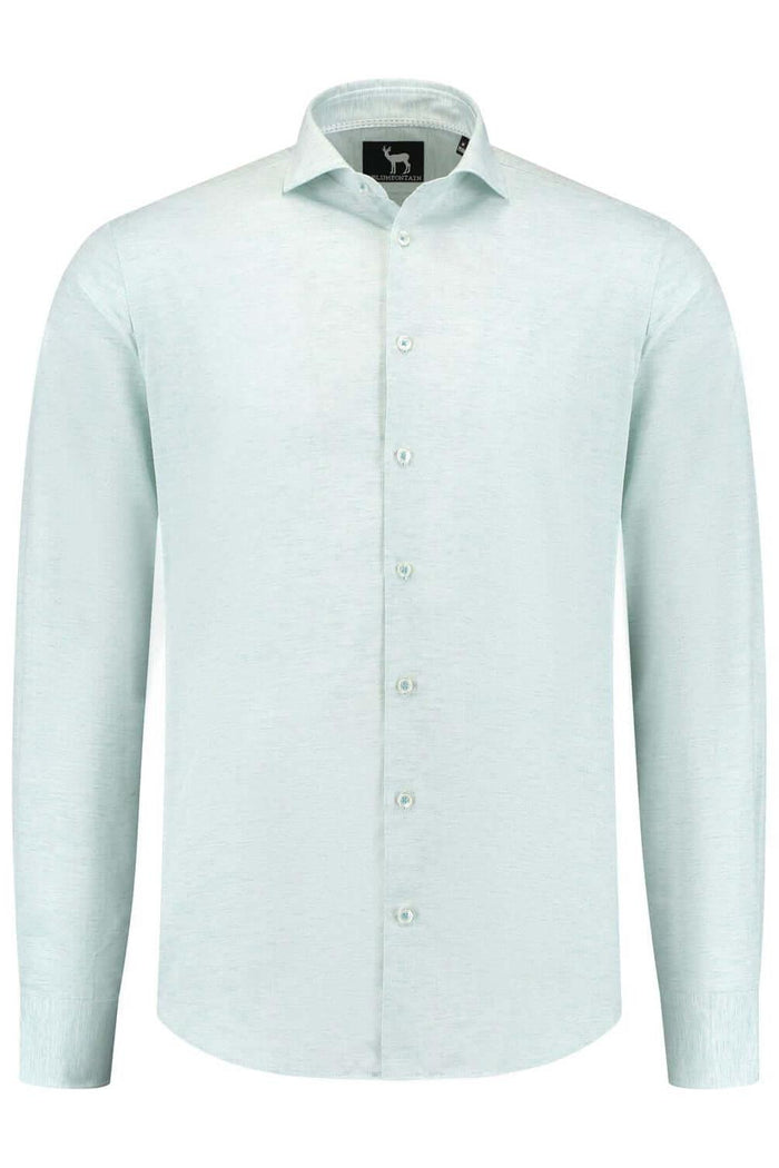 Blumfontain linnenprint uni groen-blauw