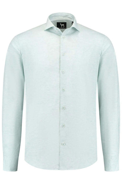 Blumfontain linnenprint uni groen-blauw