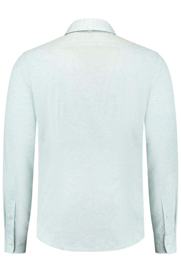 Blumfontain linnenprint uni groen-blauw
