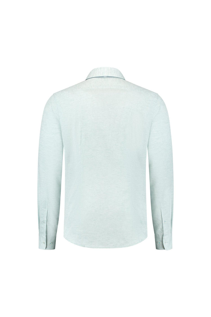 Blumfontain linnenprint uni groen-blauw