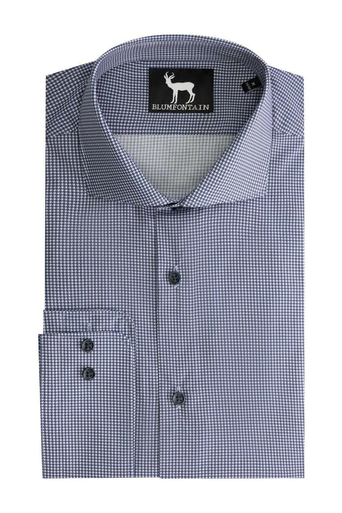 Blumfontain pied-de-poule blauw