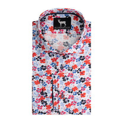 Blumfontain print bloem rood