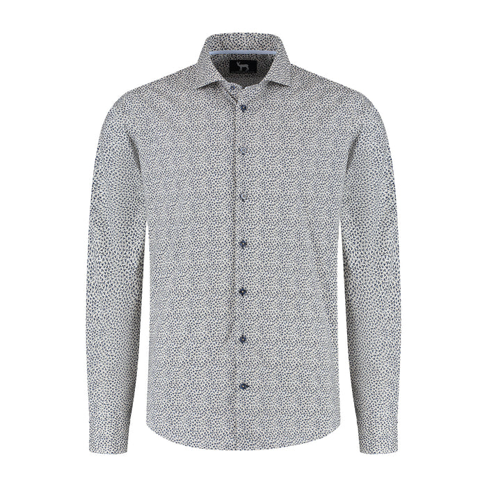 Blumfontain triangel print beige-navy