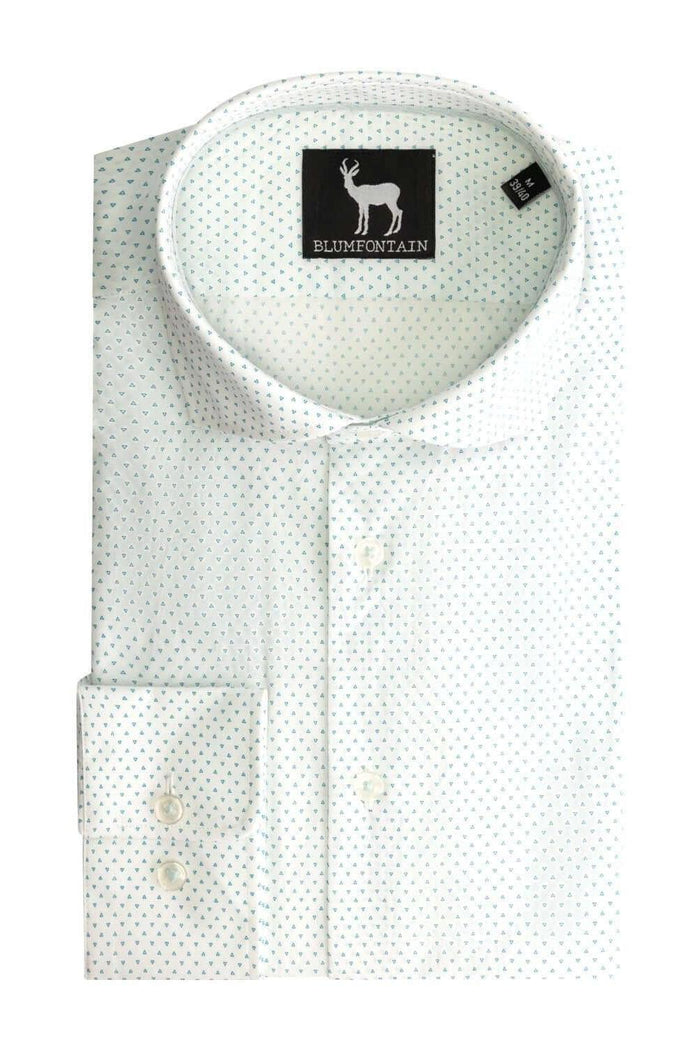 Blumfontain triangle print groen-blauw