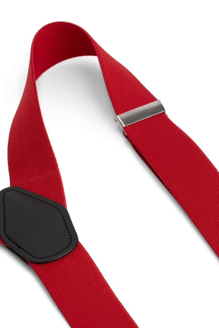 Bretels 35mm donkerrood, elastische bretels met stevige constructie en clipbevestiging.