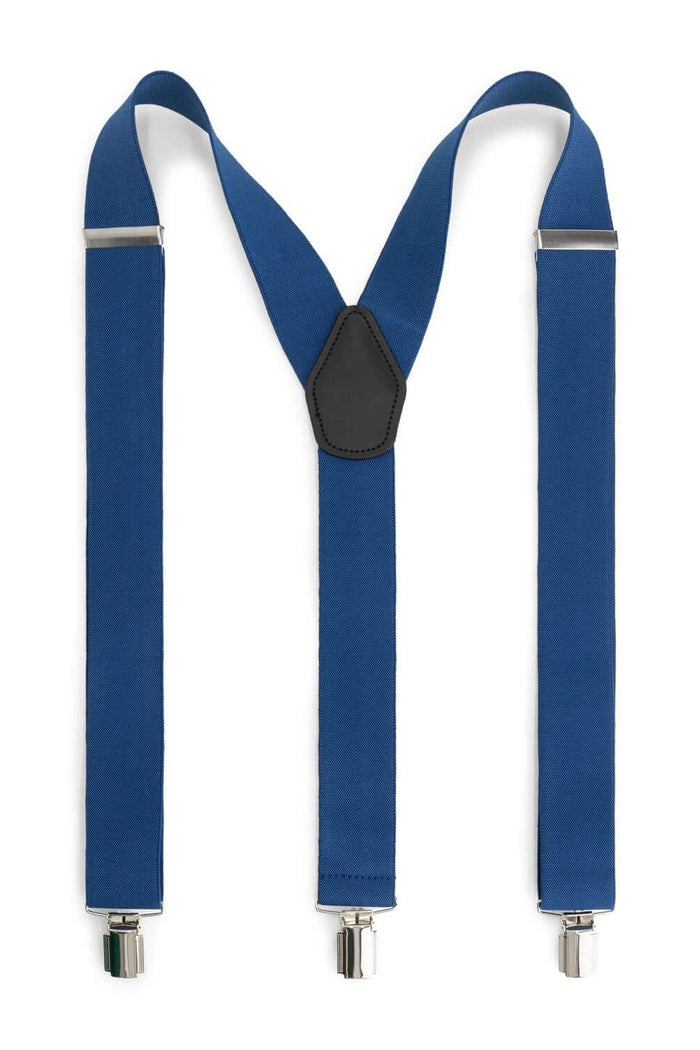 Bretels 35mm royalblue, elastische bretels met stevige clips in koningsblauw.