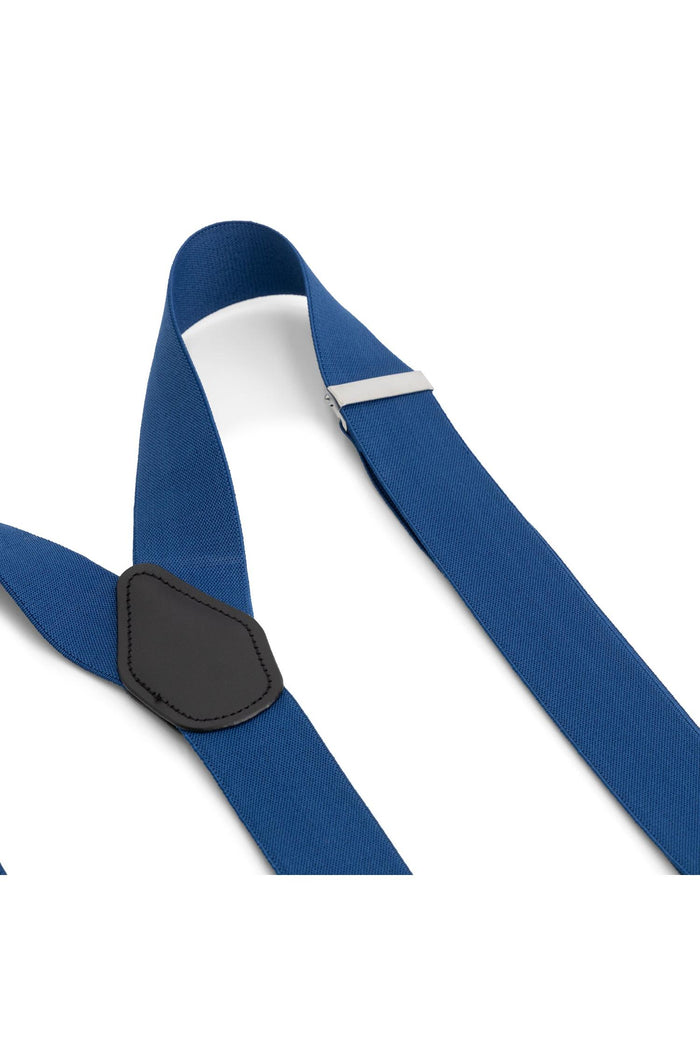Bretels 35mm royalblue, elastische bretels met stevige clips in koningsblauw.
