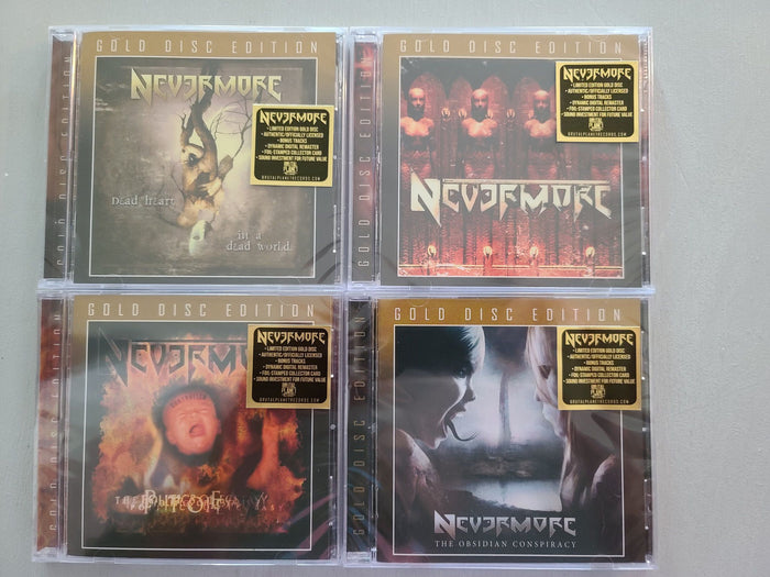 BUDGET 4-CD GOLD DISC + 1 TAPE BUNDLE - NEVERMORE - DEBUT + OBSIDIAN + DEAD HEART + POLITICS (2022 Brutal Planet)