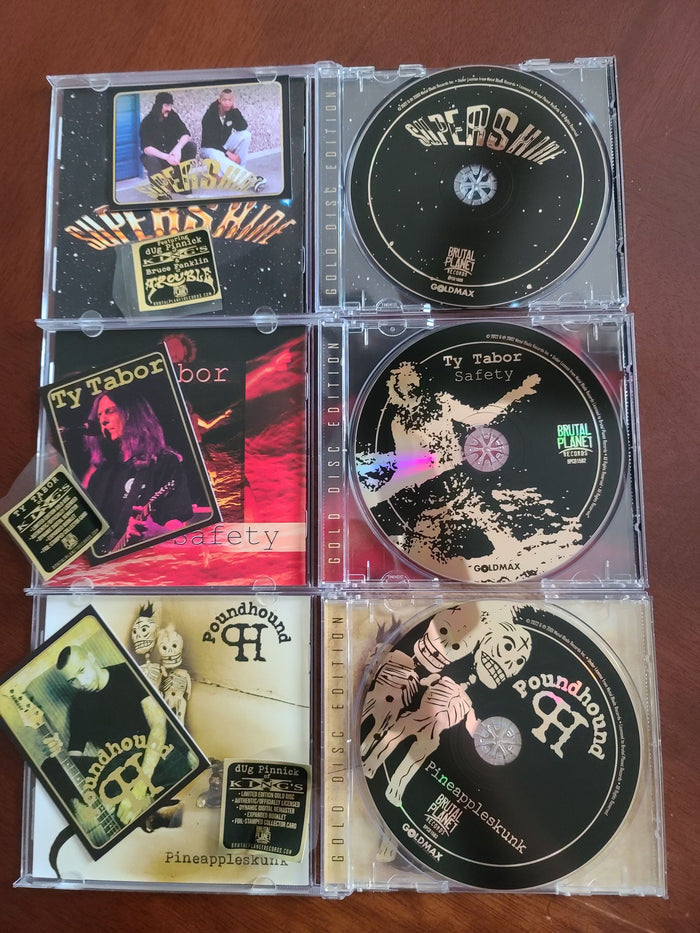 BUDGET BUNDLE - POUNDHOUND + TY TABOR + SUPERSHINE 3-GOLDMAX CD SET + POUNDHOUND CASSETTE (2022 Remasters)