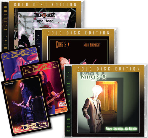 BUDGET GOLD DISC CD BUNDLE KING'S X - TAPE HEAD + MR. BULBOUS + MANIC MOONLIGHT (3-CD Pack)