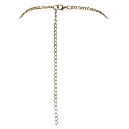 Bustieră sexy COTTELLI Accessoires Metal Top Gold, din metal cu lanț reglabil pentru gât, culoare auriu