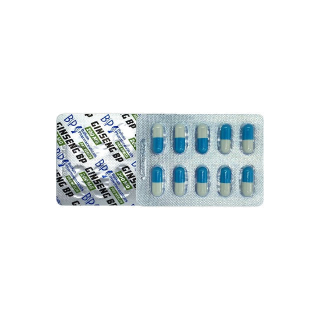 Capsule BALKAN PHARMACEUTICALS Ginseng BP 200 mg, unisex, pot susține libidoul, sănătatea sexuală și potența, 30 buc
