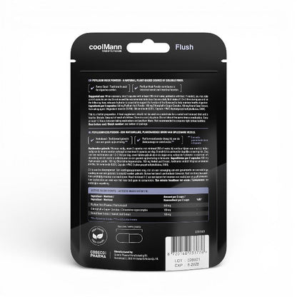 Capsule COOLMANN Flush, pentru stimularea tranzitului intestinal, bogat în fibre, complex de clorofilină de cupru, 60 buc
