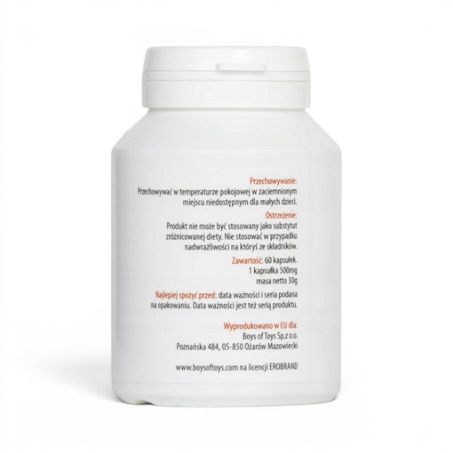Capsule MYLOVE Ero Fast And Hard Erection, pentru stimularea erecției și potență, cu Tribulus Terrestris și Maca, 60 buc
