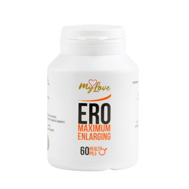 Capsule MYLOVE Ero Maximum Enlarging, pentru mărirea penisului și performanță sexuală, cu ginseng și maca, 60 buc
