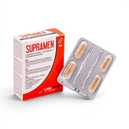 Capsule SUPRAMEN Sexual Power 4 in 1, Labophyto, potență, erecție, întârziere ejaculare, libido, 4 capsule