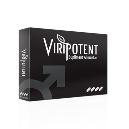 Capsule VIRIPOTENT, pentru potență, erecții puternice, întârzierea ejaculării și libido, formulă 100% naturală, 4 buc