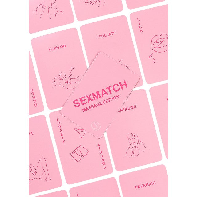 Carti Secret Play Sexmatch - Massage Edition, joc pentru cupluri, roz