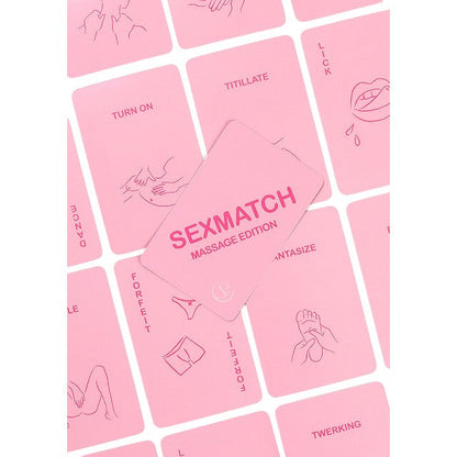 Carti Secret Play Sexmatch - Massage Edition, joc pentru cupluri, roz
