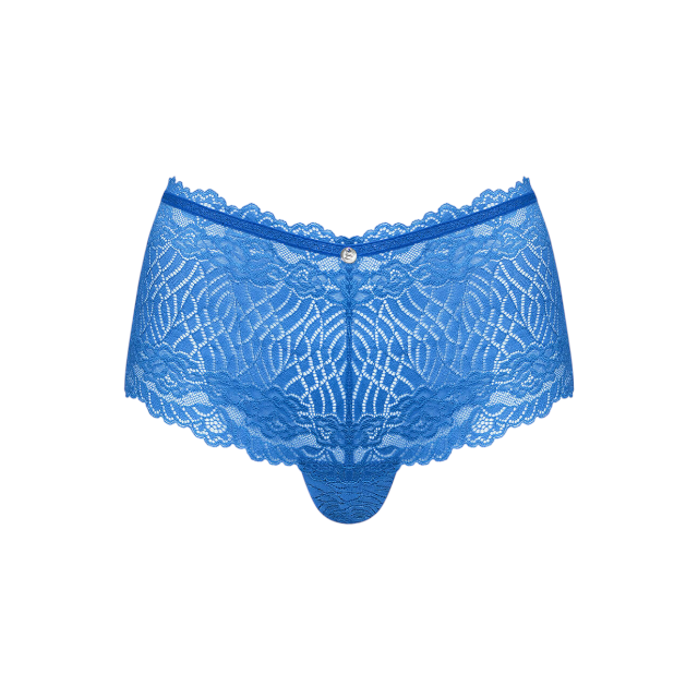 Chilot sexy OBSESSIVE Bluellia, din dantelă, decupaj decorativ la spate, culoare albastru, mărime S/M