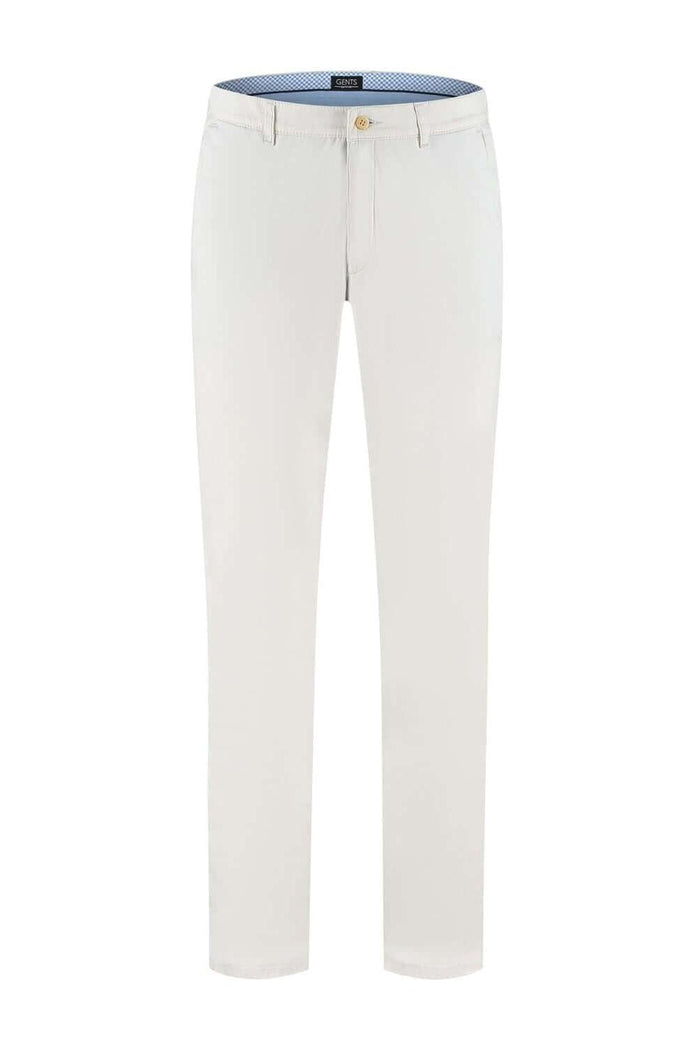 Chino linnenlook wit