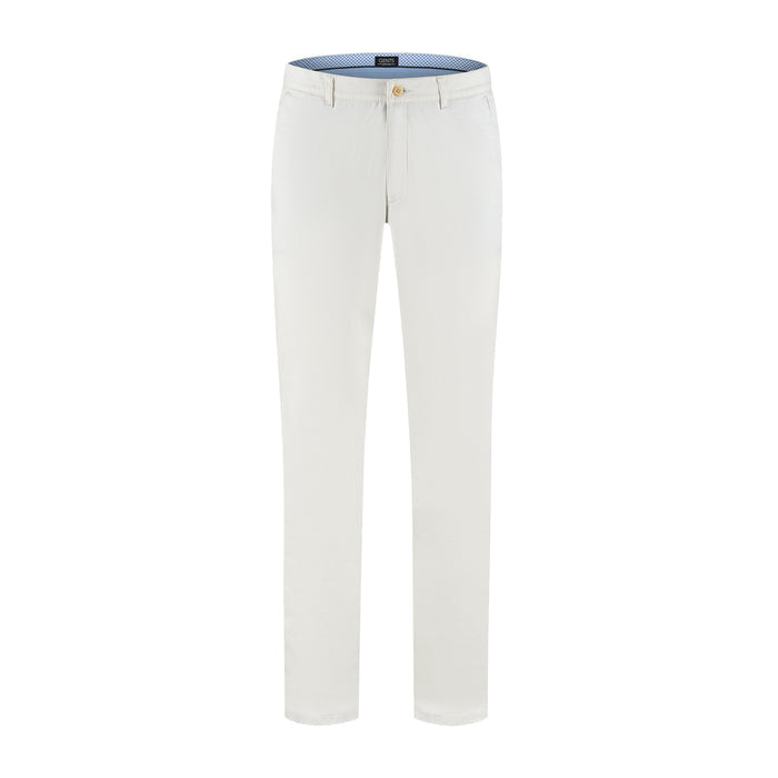 Chino linnenlook wit