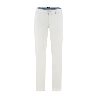 Chino linnenlook wit