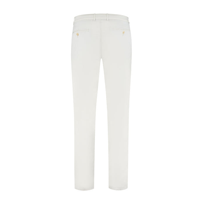 Chino linnenlook wit