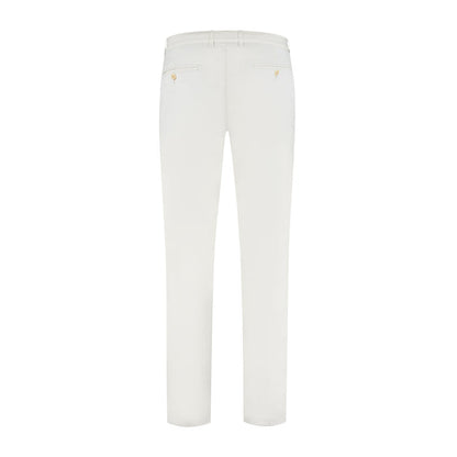 Chino linnenlook wit