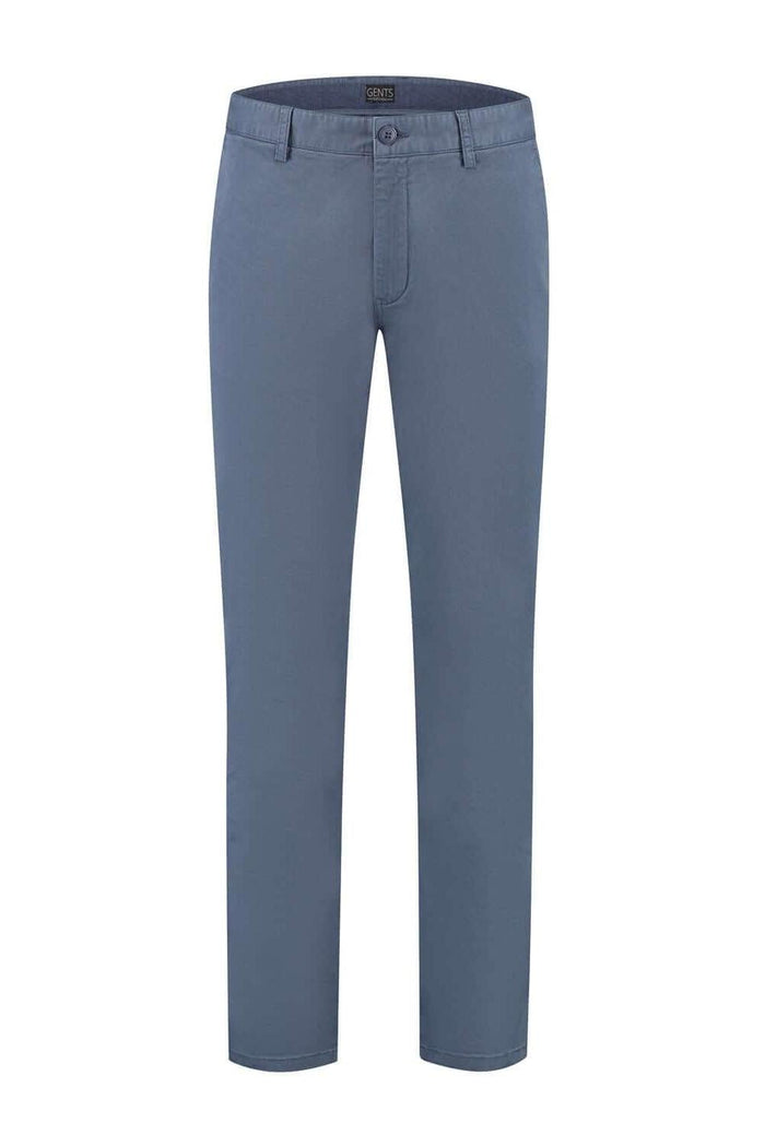 Chino print blauw